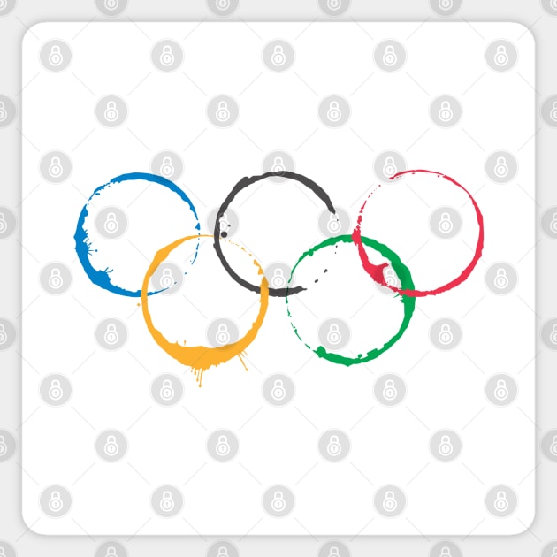 Olympic Games Coffee Rings Sticker by Maison de Kitsch